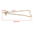 3/8in*2ft G80 Chain Double Limb Hook Chain Working Load 7100lbs 15IN J Hooks