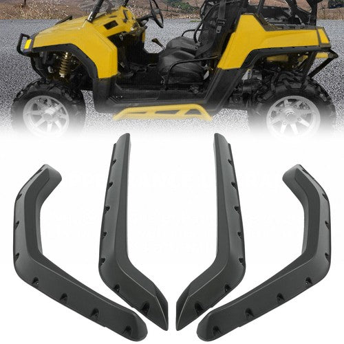 Set of 4 PCS Fender Flares for Polaris RZR 800 2008-2010 Snap On Black Plastic