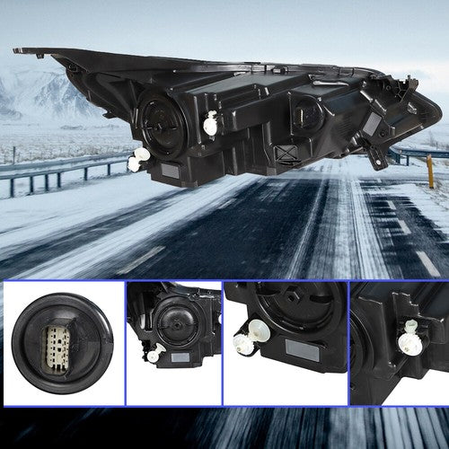 Halogen Headlight Assembly Chrome Driver Left Side For Chevy Equinox 2018-2019