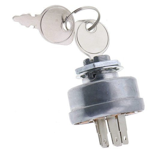 Lawn Tractor Universal Ignition Key Switch 5 Spade 3 Position 5/8" Mounting Hole