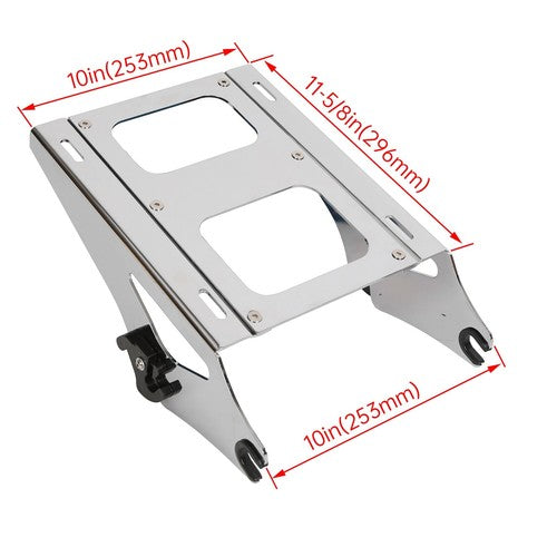 King Trunk Pack Backrest Mount Rack For Harley Davidson Touring Road Glide 2014+