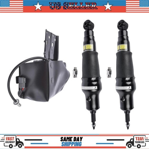 2 Air Suspension Shock Absorber + 1 Compressor For Infiniti QX56 2011-2013 Rear