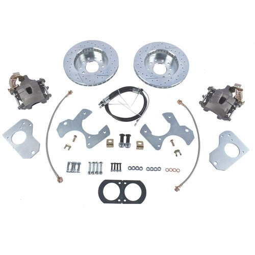 For 1978-88 G Body Chevy Pontiac Rear Disc Brake Conversion Kit Drilled Rotor