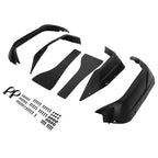 Black Extended Fender Flares with Hardware for Yamaha Viking VI 2014 2015-2023 PE