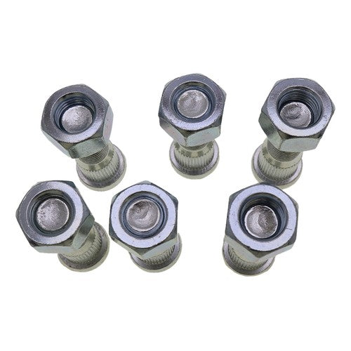 6X Rear Wheel Stud + Nut 43812-23320-71 For Toyota Forklift 7-8FD20~30