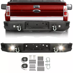 For 2009 2014 Ford F150 Truck Complete Rear Steel Bumper One Piece Textured