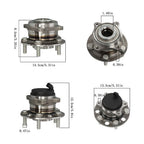 4pc For Hyundai Sonata Tucson Kia Optima Front Rear Wheel Bearing & Hub Assembly