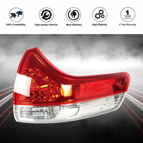 Tail Light Brake Lamp Outer Red For Toyota Sienna 2011-2014 Right Passenger Side