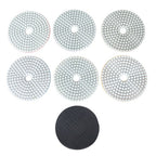 7PCS 4 Inch Set Wet Dry Diamond Polishing Pads For Granite Concrete Marble Stone