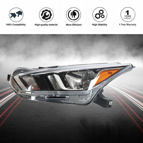 Driver Left Side Headlight Assembly FIt For 2020-2021 Nissan Versa S SV Halogen