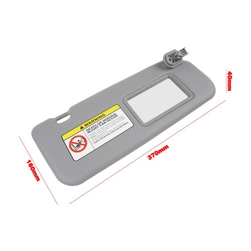 Right Passenger Side Gray Sun Visor for Hyundai Accent 1E 1.6L L4 Gas 852201R000