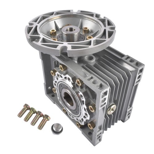 MRV063 Ratio 100:1 Worm Gear Speed Reducer, 56C Flange 0.57HP Input, Keyed Shaft