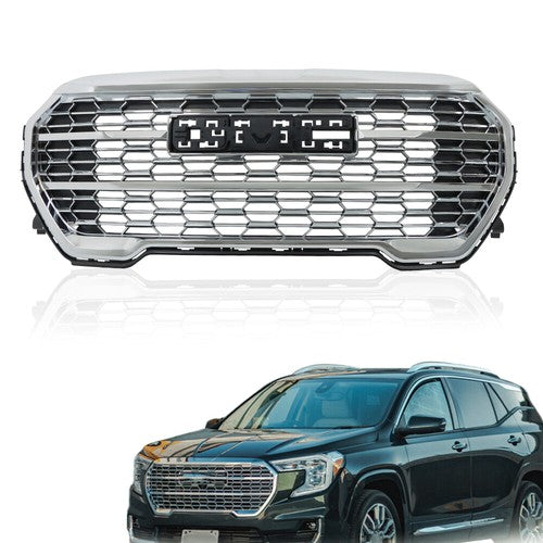 Compatible For GMC Terrain 22-23 Front Bumper Grille Chrome Without Camera Hole