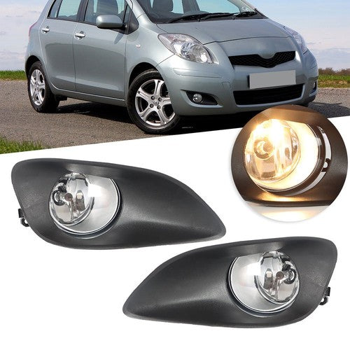 Driver+Passenger Side For Toyota Yaris 07-11 Fog Lamp Assembly w/ Switch Wiring
