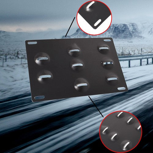 For Audi A4 S4 A5 S5 A7 Front Bumper Tow Hook License Plate Mount Bracket Holder