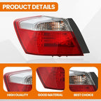 Halogen Outer Tail Light Left Side For 2013-2015 Honda Accord Sedan EX LX Sport