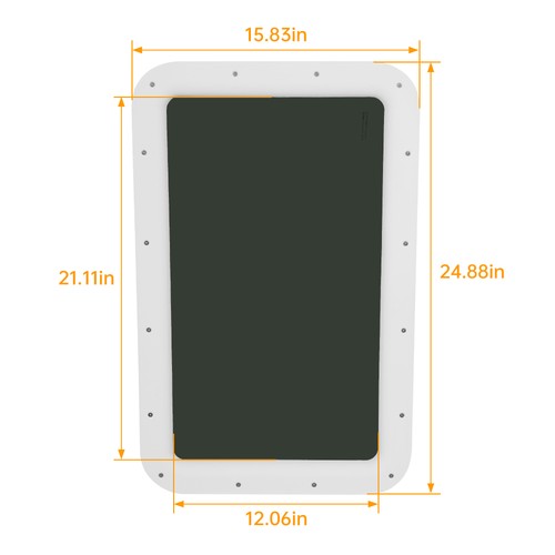 Tempered Glass Entry Door Window for Universal RV, Trailer, Camper, Motorhome