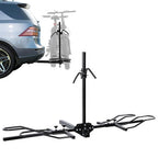 Foldable 2 Bike Floor Stand Hitch Mount Rack For Fat Tire Electric Bicycle