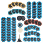 71PCS 2" Roll Lock Sanding Discs Set W/ 1/4 Holder Die Grinder Quick Change Disc