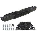 Black Steel Rear Step Bumper for 2005-2021 for Nissan Frontier no Sensor Holes
