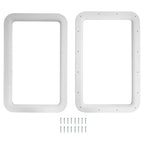 15.7 x 24.8 White RV Entrance Door Window Frame for Camper Trailer
