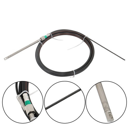 Marine Boat Rotary Steering System Outboard Kit 17 Feet & 17" Steering Cable USA