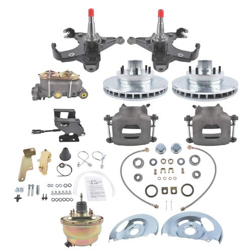 For Chevy C10 Suburban Base Truck Front Disc Brake Conversion Kit 6 Lug Wheels