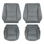 Leather FIT For Toyota Land Cruiser 1990-97 Driver & Passenger Seat Cover Gray