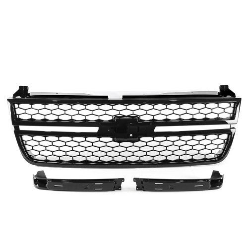Front Grille Assembly Gloss Black for 2003-07 for Chevrolet Silverado 1500 2500