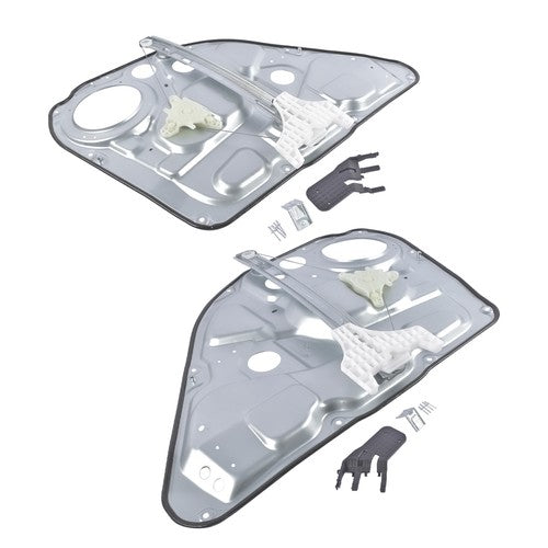 Pair Power Window Regulators Set Rear Left + Right for Hyundai Genesis 2009-2014