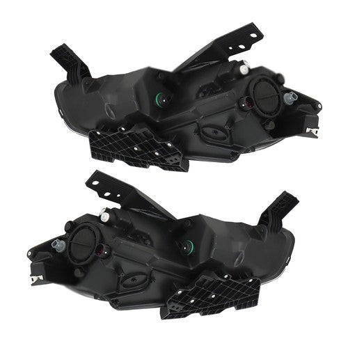 Fit For Dodge Dart 2013-2016 LH+RH Headlights Replacement Halogen Black Housing