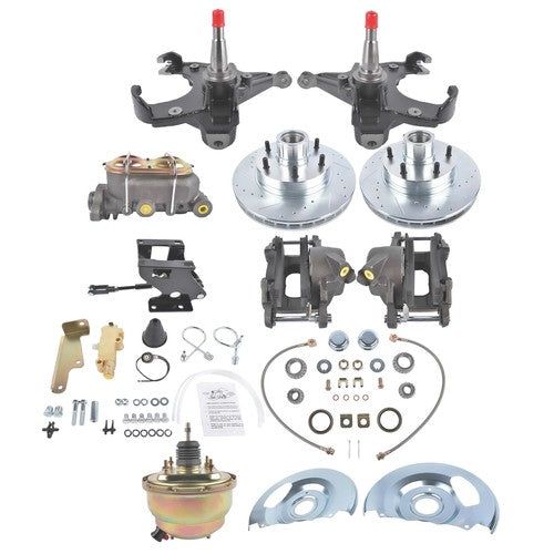For Chevy C10 Suburban Base Truck Front Disc Brake Conversion Kit 6 Lug Wheels