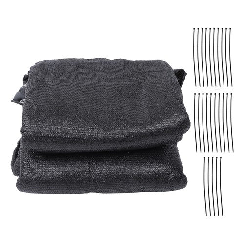 5FTx50FT Black Heavy Duty Garden Privacy Fence Barrier Net With Zip Ties