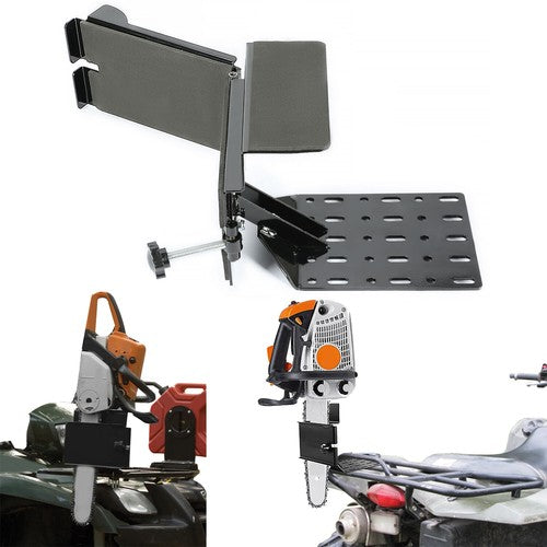For Tractor ATV UTV Saw Mount Press Chainsaw Bracket with Tubular Rack Tool