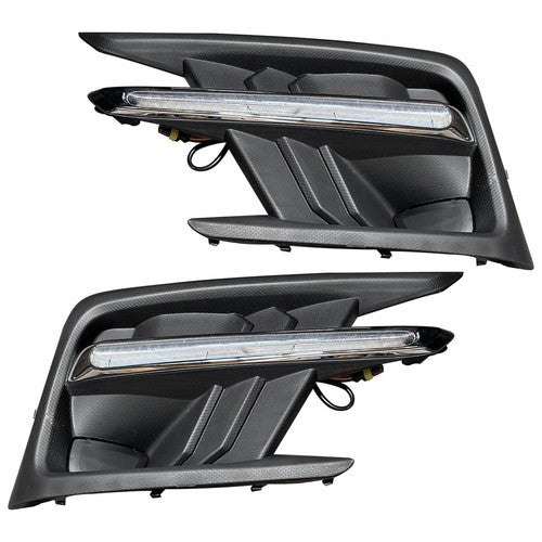 Fog Light Covers W/LED White DRL Yellow Turn Signal for 19-22 Subaru Ascent