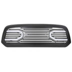 Front Upper Big Horn Black Grille Shell With Light for 2013-2018 Dodge Ram 1500