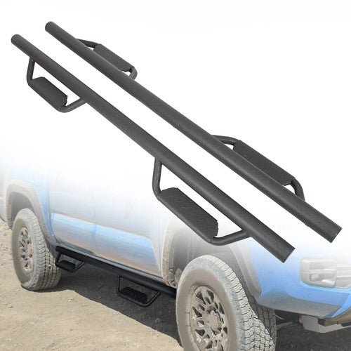 Running Boards For Toyota Tacoma 2005-2023 Double Cab Black Side Steps Nerf Bar