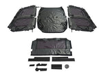 Soft Black Roof for Kawasaki Mule Pro FXT with PVC Upper Doors and Rear Window