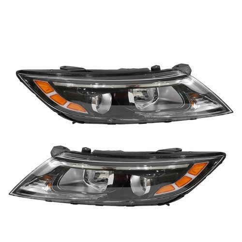 Halogen Projector Headlight Pair Left Right Side for 2014-2015 Kia Optima