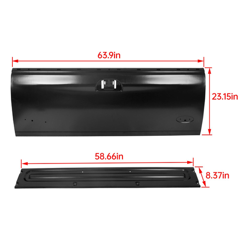 Black Steel Primed Tailgate For 1997-03 Ford F150 1999-07 F250 F350 Super Duty