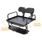 Rear Back Seat Kit Flip Folding Black Fit For Yamaha G14 G16 G19 G22 Golf Cart