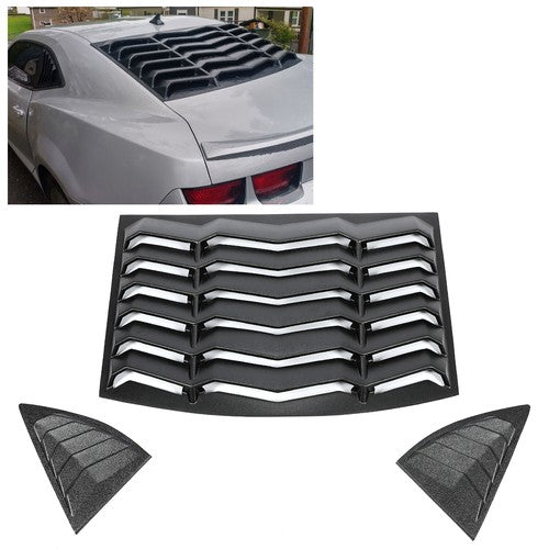 Rear Side Window Louvers Cover for 2010-2015 2011 2012 2013 2014 2015 Chevy Camaro