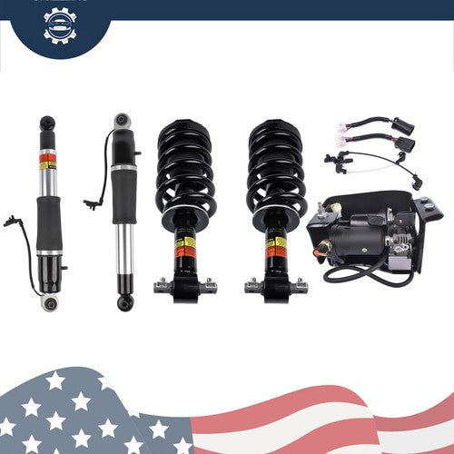 Front Rear Shock Absorber Strut Assys + Compressor For Cadillac Escalade 2015-20