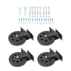 4 × 6" Heavy Duty Caster 360° steering Black W/Brake Quiet, Smooth