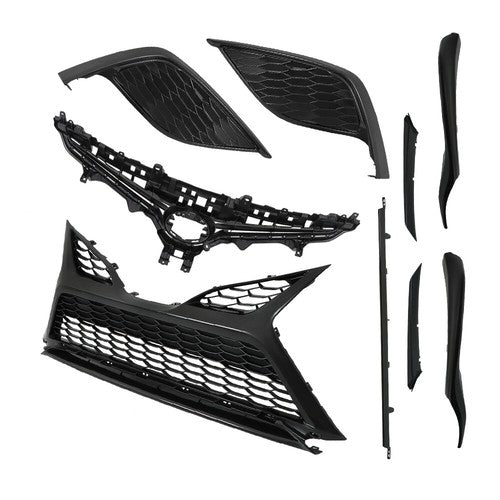Plastic For Toyota Camry SE 2021 2022 2023 Front Grille Trim Fog Light Bezel Set