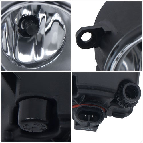 Clear For Toyota Yaris Hatchback 2006-2008 Fog Light Lamp Assembly W/Black Bezel