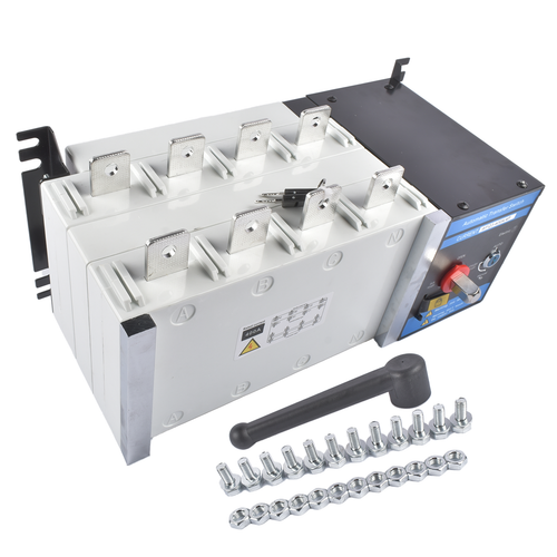 Industrial Automatic Transfer Switch 4P 400A 110V or 220V Plastic Copper Steel