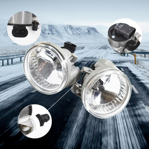 Clear Lens Front Bumper Driving Fog Lights w/Bulbs For Toyota Prius Echo