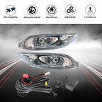 For Toyota Corolla 2005-2008 Bumper Lamp Clear Fog Light Pair+Switch Wiring Kit