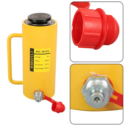 30 Tons Aluminum Hydraulic Cylinder Jack 6 Inch Stroke Single Acting Cylinder